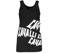 Cavalli Class Black Cotton Women Tank Top - XS