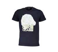 Cavalli Class Blu Cotton Men T-Shirt - L