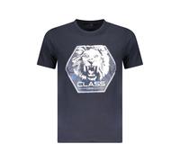 Cavalli Class Blu Cotton Men T-Shirt - XL