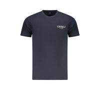Cavalli Class Blu Cotton Men T-Shirt - XXL