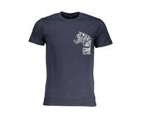 Cavalli Class Blu Cotton Men T-Shirt - XXL