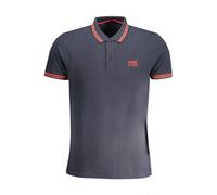 Cavalli Class Blue Cotton Men Polo Shirt - L