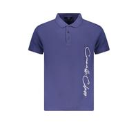 Cavalli Class Blue Cotton Men Polo Shirt - L