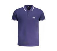 Cavalli Class Blue Cotton Men Polo Shirt - XL