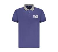 Cavalli Class Blue Cotton Men Polo Shirt - XXL
