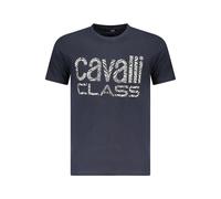 Cavalli Class Blue Cotton Men T-Shirt - XL