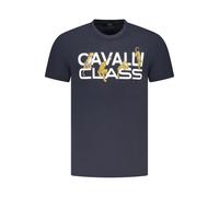 Cavalli Class Blue Cotton Men T-Shirt - XL