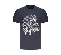 Cavalli Class Blue Cotton Men T-Shirt - XXL