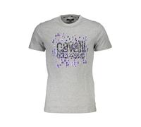 Cavalli Class Brown Cotton Men T-Shirt - L