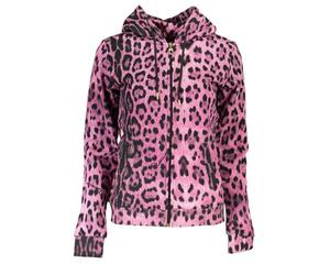 CAVALLI CLASS FELPA CON ZIP DONNA ROSA