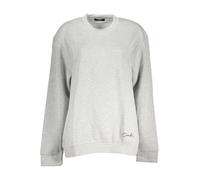 Cavalli Class, ,Sweatshirts & Hoodies ,Donna ,Grigio ,XL Maglione Grigio Ricamato a Maniche Lunghe