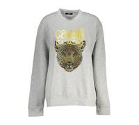 Cavalli Class, ,Sweatshirts & Hoodies ,Donna ,Grigio ,S Felpa in pile grigia con scollo rotondo