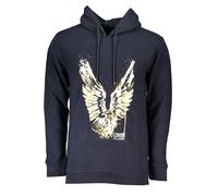Cavalli Class Felpa con cappuccio elegante Uomo Blu L