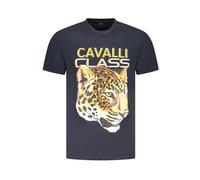 Cavalli Class - Graphic Crew Neck T-Shirt - -Tops -Uomo -Blu -M