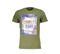 Cavalli Class Green Cotton Men T-Shirt - L