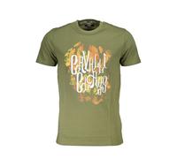 Cavalli Class Green Cotton Men T-Shirt - L