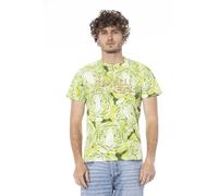 Cavalli Class Green Cotton Men T-Shirt - M