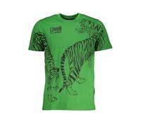 Cavalli Class Green Cotton T-Shirt - L