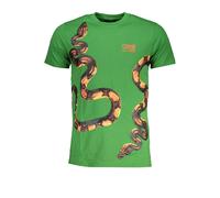 Cavalli Class Green Cotton T-Shirt - L