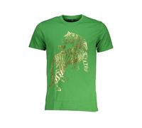 Cavalli Class Green Cotton T-Shirt - M