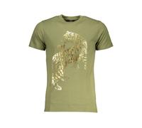 Cavalli Class Green Cotton T-Shirt - M