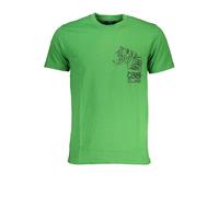 Cavalli Class Green Cotton T-Shirt - XXL