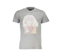 Cavalli Class Grigio Cotton Men T-Shirt - L