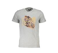 Cavalli Class Grigio Cotton Men T-Shirt - XL