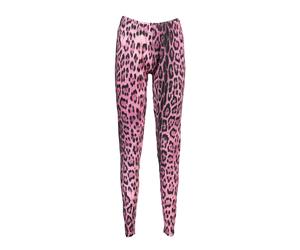 Cavalli Class - Leggings Rosa con Stampa Logo Donna - - Trousers - Donna - Rosa - 2XL