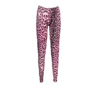 Cavalli Class, ,Trousers ,Donna ,Rosa ,XL Leggings Rosa con Stampa Logo Donna