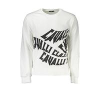 Cavalli Class, ,Sweatshirts & Hoodies ,Uomo ,Bianco ,L Maglione Uomo in Cotone Bianco