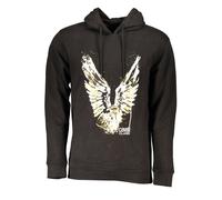 Cavalli Class "Nero Cotton Men Hoodie" - S