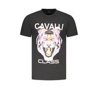 Cavalli Class Nero Cotton Men's T-Shirt - XL