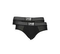 Cavalli Class Nero Cotton Men's Underwear Slip - S