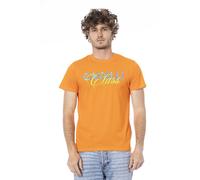 Cavalli Class Orange Cotton Men T-Shirt - L