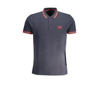 Cavalli Class - Polo Blu in Cotone a Manica Corta - -Tops -Uomo -Blu -M
