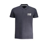 Cavalli Class - Polo in Cotone Blu con Logo - -Tops -Uomo -Blu -XL