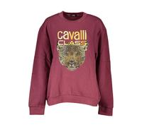 Cavalli Class Purple Cotton Women Sweater - L