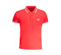 Cavalli Class Red Cotton Men Polo Shirt - L