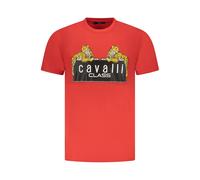 Cavalli Class Red Cotton Men T-Shirt - L
