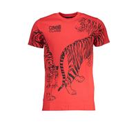 Cavalli Class Red Cotton Men T-Shirt - L