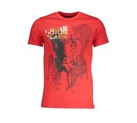 Cavalli Class Red Cotton Men T-Shirt - L