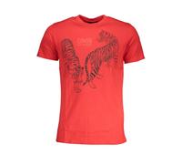 Cavalli Class Red Cotton Men T-Shirt - XL