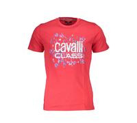 Cavalli Class Red Cotton Men T-Shirt - XL
