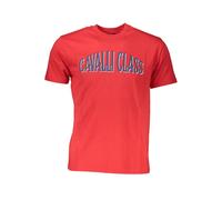 Cavalli Class Red Cotton Men T-Shirt - XL