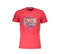 Cavalli Class Red Cotton Men T-Shirt - XL