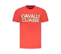 Cavalli Class Red Cotton Men T-Shirt - XL