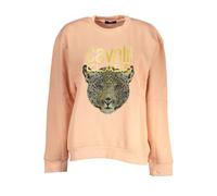 Cavalli Class Rosa Polyester Women Sweatshirt - S