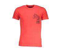 Cavalli Class Rosso Cotton Men T-Shirt - M