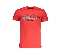 Cavalli Class Rosso Cotton Men T-Shirt - XL